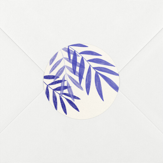 Baby Stickers Palm Leaves Blue - View 1