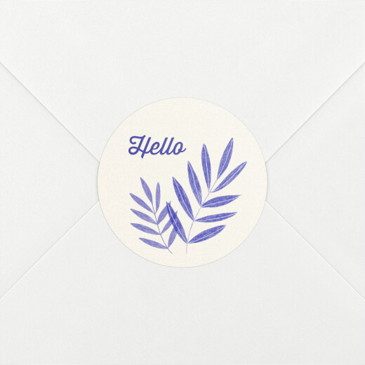 Baby Stickers Palm Leaves Blue - View 1