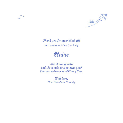 Baby Thank You Cards Surf's Up (4 Pages) Blue - Page 3