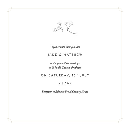 Wedding Invitations Gypsophila (4 Pages) Beige - Page 3