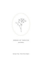 Wedding Order of Service Booklet Covers Gypsophila Beige