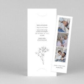 Wedding Invitations Gypsophila (Bookmark) White