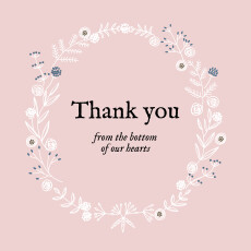 Baby Thank You Cards Rustic Floral Pink