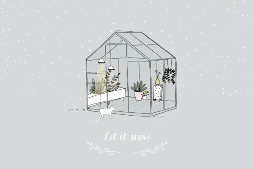 Christmas Cards Winter Greenhouse (4 pages) Blue - Page 1