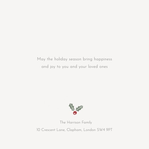 Christmas Cards Holly & Pine (4 pages) Cream - Page 3