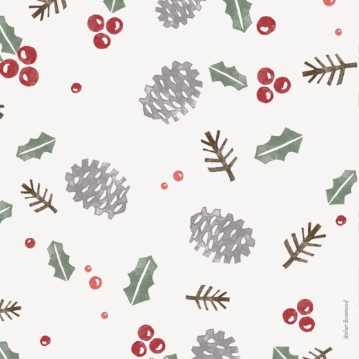 Christmas Cards Holly & Pine (4 pages) Cream - Page 4