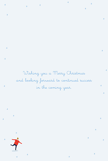 Business Christmas Cards Little Ice Dancers (4 Pages) Blue - Page 3