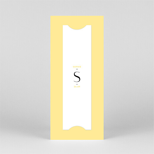Baby Thank You Cards Strength of Character (Bookmark) Yellow - View 3