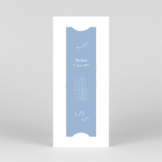 Baby Thank You Cards Surf's Up (Bookmark) 1 Child Blue - View 2