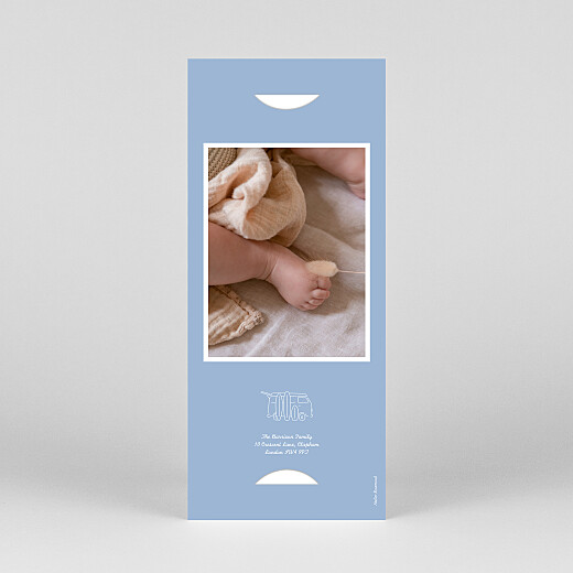 Baby Thank You Cards Surf's Up (Bookmark) 1 Child Blue - View 4