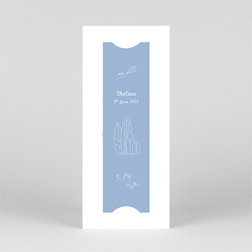Baby Thank You Cards Surf's Up (Bookmark) 2 Children Blue - View 2