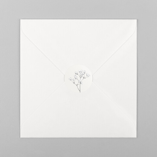 Wedding Envelope Stickers Gypsophila Beige - View 2