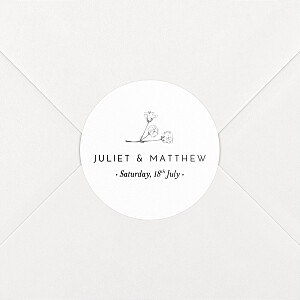 Wedding Envelope Stickers Gypsophilia white