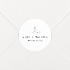 Wedding Envelope Stickers Gypsophilia White