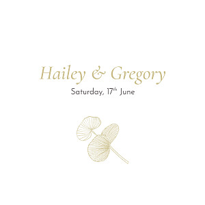 Wedding Invitations Everlasting eucalyptus (gatefold) bis beige