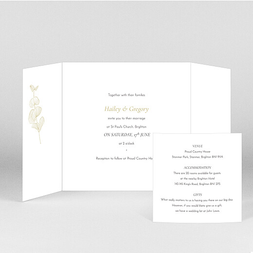 Wedding Invitations Everlasting Eucalyptus (Gatefold) bis Beige - View 2