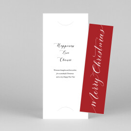 Christmas Cards Swing (Bookmark) Red