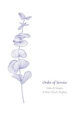 Wedding Order of Service Booklet Covers Everlasting Eucalyptus Blue