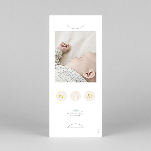 Baby Thank You Cards My Little World (bookmark) Colour - View 4