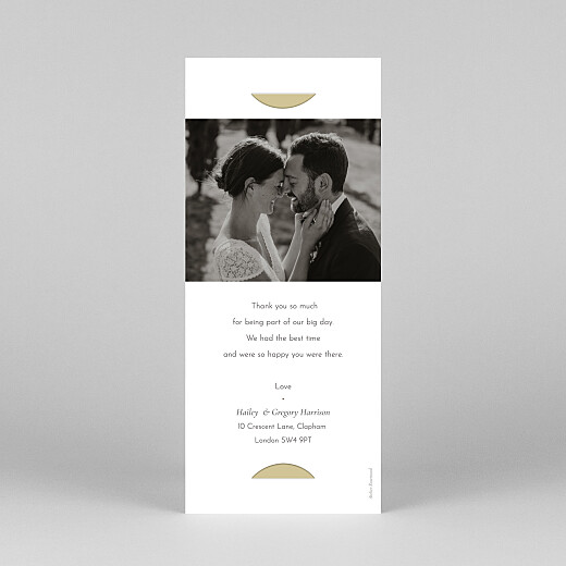 Wedding Thank You Cards Everlasting Eucalyptus (Bookmark) Beige - View 4