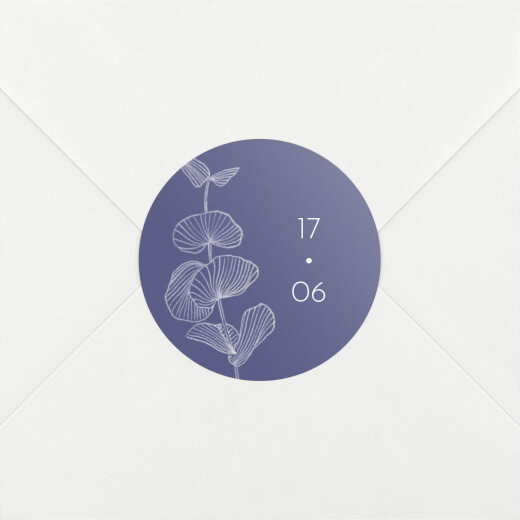 Wedding Envelope Stickers Everlasting Eucalyptus Blue - View 1