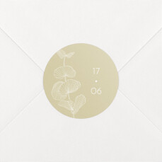 Wedding Envelope Stickers Everlasting Eucalyptus Beige