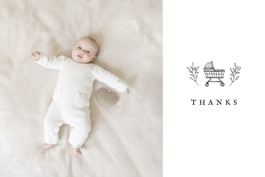 Baby Thank You Cards Favourite Things White - Front