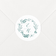 Wedding Envelope Stickers Fields Of Gold (Initials) Green