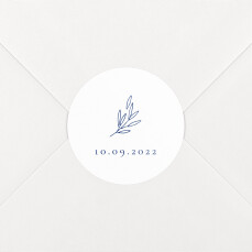 Wedding Envelope Stickers Fields Of Gold (Date) Blue