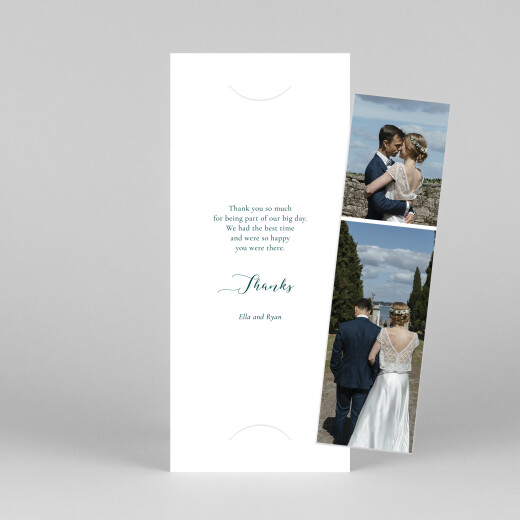 Wedding Thank You Cards Fields Of Gold (Bookmark) Green - View 1