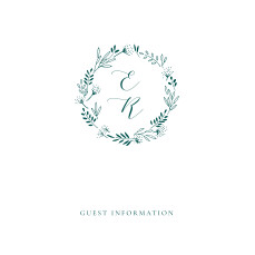 Guest Information Cards Fields Of Gold (Square) Green