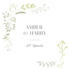 Wedding Invitations Summer Breeze (4 Pages) Green