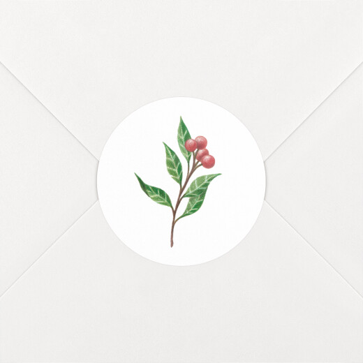 Christmas Stickers Floral Tidings White - View 1