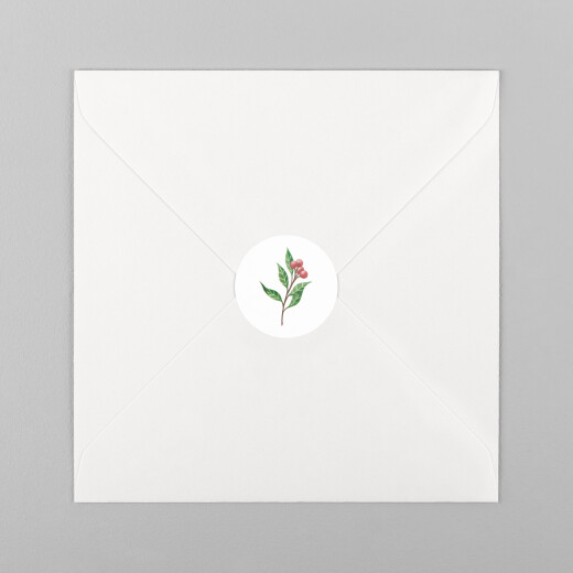 Christmas Stickers Floral Tidings White - View 2