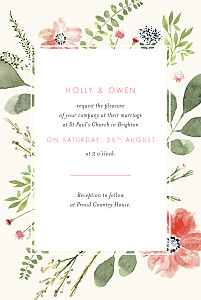 Wedding Invitations Spring blossom cream