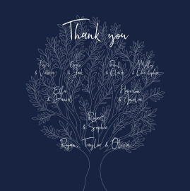 Baby Thank You Cards The Family Tree Blue