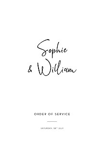 Wedding Order of Service Booklet Covers Ever thine, ever mine black