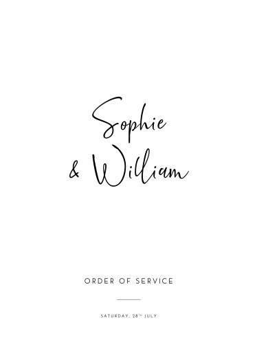 Wedding Order of Service Booklet Covers Ever Thine, Ever Mine Black - Page 1
