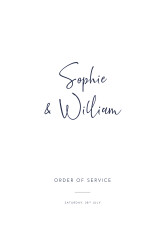 Wedding Order of Service Booklet Covers Ever Thine, Ever Mine Navy Blue