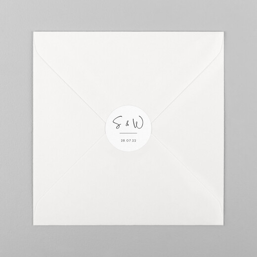 Wedding Envelope Stickers Ever Thine, Ever Mine Black - View 2
