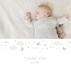 Baby Thank You Cards Dreamland (4 pages) Blue