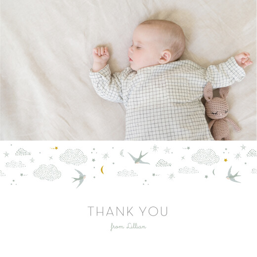 Baby Thank You Cards Dreamland (4 pages) Blue - Page 1