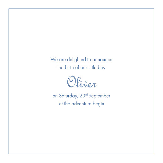 Baby Announcements Chic Border (Bilingual) Blue - Page 2