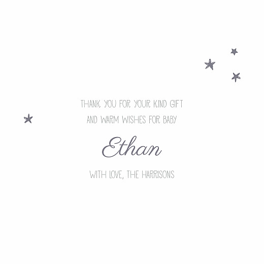 Baby Thank You Cards Starry Ribbon (Foil) White - Page 3