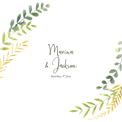 Wedding Invitations Enchanted (4 Pages) Green - Page 1