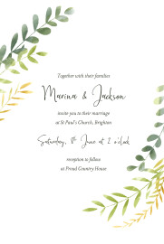Wedding Invitations Enchanted (Foil) Green