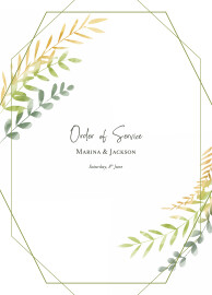 Wedding Order of Service Booklet Covers Enchanted Green