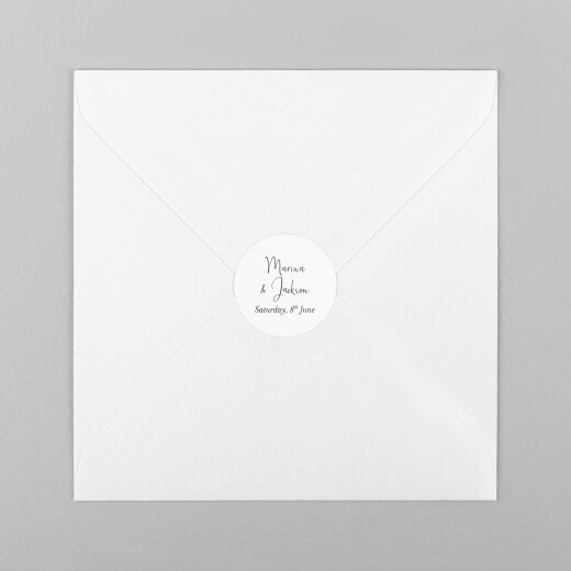 Wedding Envelope Stickers Enchanted White - View 2
