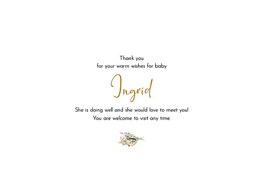Baby Thank You Cards Green Family Landscape White - Page 3