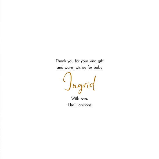 Baby Thank You Cards Green Family (Square) White - Page 3